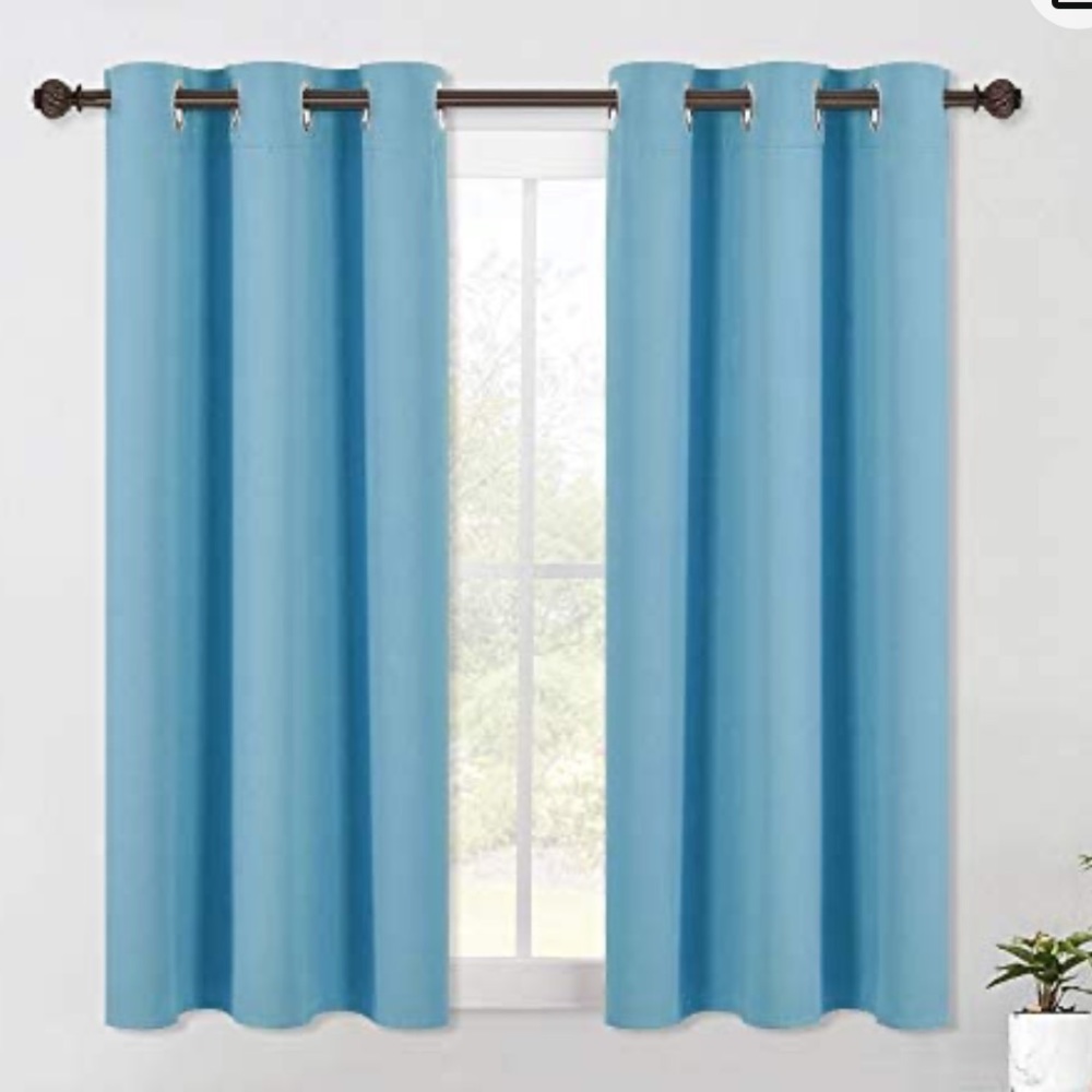 NEW Nicetown Single Panel Blackout Curtain in Teal Blue